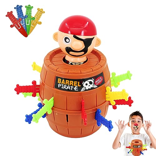 Waldspring Pop Up Pirate Brettspiele, Piratenspiel Für Kinder, Barrel Pirate, Barrel Pirate, Pop Up Kinder Brettspiel, Pirate Toy Geeignet Für Kinder Ab 4 Jahren von Waldspring