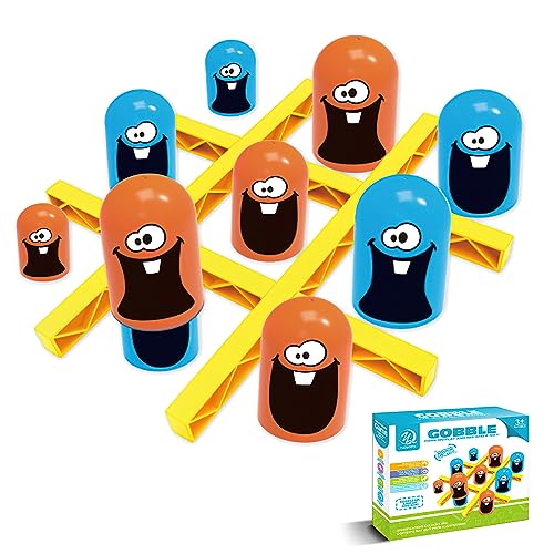 Waldspring Tic Tac Toe Spiel, Tic Tac Toe Big Eat Small Set, Tic Tac Toe Spielzeuge, Tic-Tac-Toe Brettspiel Spielzeug, Eltern-Kind Interaktives Frühpädagogisches Spielzeug für Kinder von Waldspring