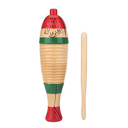 Fischförmiger Hölzerner Guiro Percussion Guiro mit Stock Holzfroschinstrument Musikalische Percussioninstrumente für Kinder Kinder von Walfront