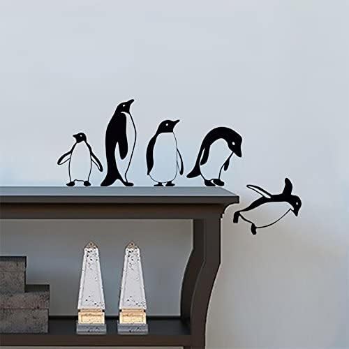 Pinguine Springen fliegend komisch Vinyl Wandaufkleber Dekor Decal Mural Kitchen Haustiere von Wall4stickers