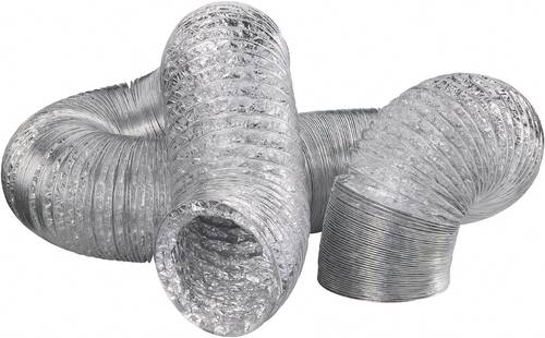 Wallair N55878 Flexibles Lüftungsrohr Aluminium (Ø x L) 10.2cm x 10m Silber von Wallair