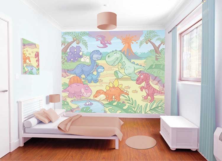 Walltastic Fototapete Baby - Dinosaurier Welt von Walltastic