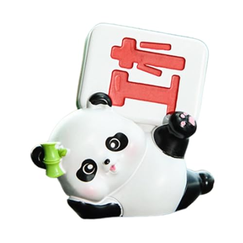 Walopola Desktop-Panda-Puppe, Panda-Autodekorationen | Mahjong Panda Auto Dekoration Figur - Armaturenbrettpuppe im chinesischen Stil, niedliches Zubehör für den Autoinnenraum, Backdekoration von Walopola