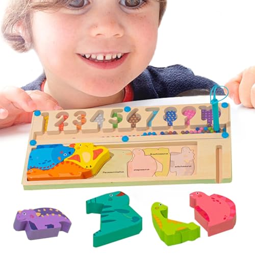 Walopola Farblich passendes Brett, Zählpuzzlebrett, 2-in-1-Rätsel-Puzzle-Spielzeug, Kognitives Denksport-Puzzle-Spielzeug, pädagogisches Zahlen-Matching-Spiel für Kinder ab 3 Jahren von Walopola