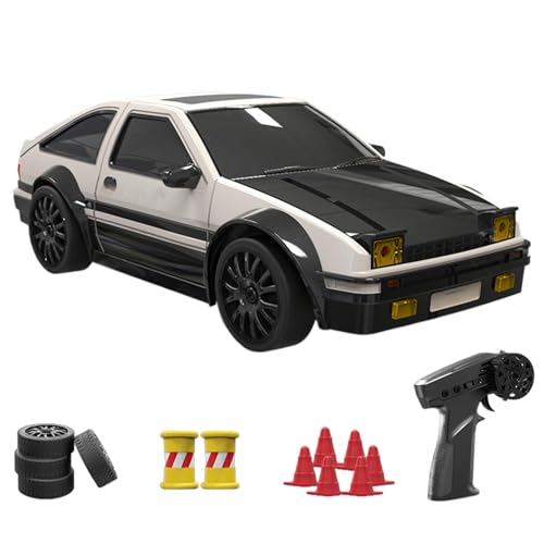 Walopola Ferngesteuertes Autospielzeug, RC Drifting Car - 2,4 GHz Rennspielzeug im Maßstab 1:24 Kinder RC Drifting Car,Reifen austauschbares Fahrzeugspielzeug für und Mädchen für Wohnzimmer, Hinterhof von Walopola