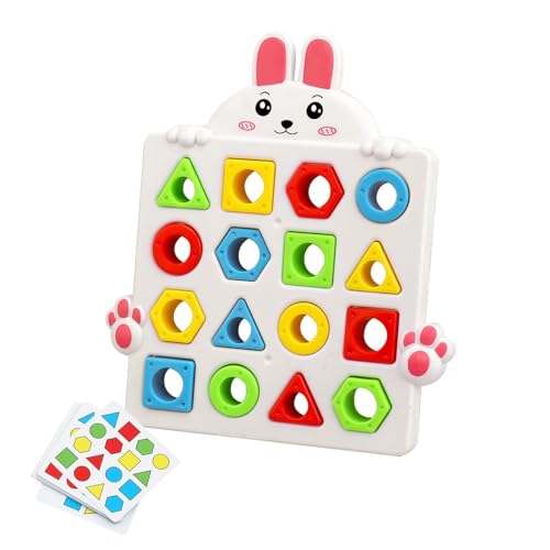 Walopola Formen-Lernspielzeug für Kleinkinder, Form-Farb-Matching-Spiel - Farbsensorisches Lernspielzeug | Montessori-Puzzles, farbsensorisches Lernspielzeug, Vorschul-Lernspielzeug für Kinder von Walopola