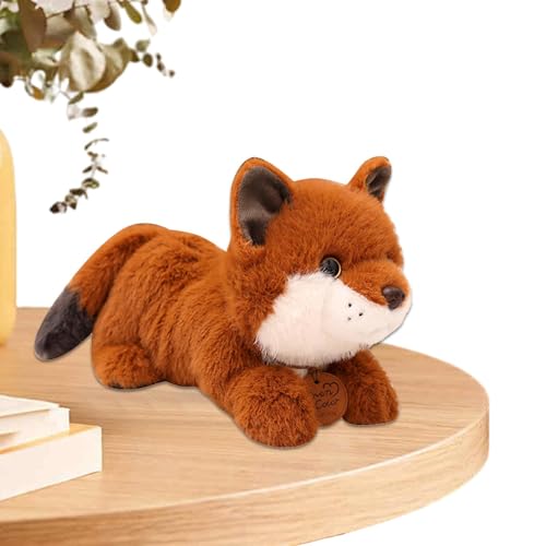 Walopola Fuchs Stofftier Plüsch,Fuchs Plüschtier - Weiches Puppenspielzeug,Kuschelige Plüschpuppen für Kinder und Erwachsene, anschmiegsame Plüschtiere für die Heimdekoration von Walopola