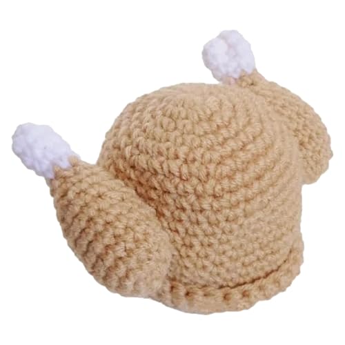 Walopola Gebratene Truthahnmütze für Kinder, gestrickte Truthahnmütze | Neuheit Strickmütze Kinder Thanksgiving Huhn Kopfbedeckung,Thanksgiving-Huhn-Kopfbedeckung, atmungsaktive Türkei-Cosplay-Mützen, von Walopola