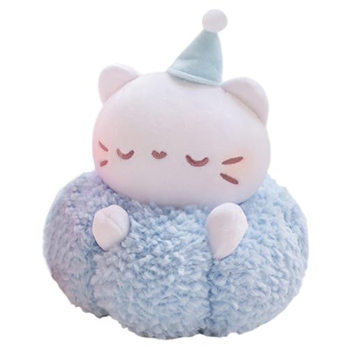 Walopola Kuscheltier Katze,Plüschtiere,Kinder Kuscheltiere Cartoon Stofftier Plüschtier - Weiches Tierdekor-Kissen-Plüschspielzeug für Frauen und Mädchen von Walopola