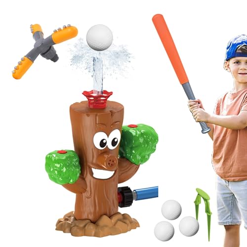 Walopola Lustiges Sommer-Wasserspielzeug für den Garten, Hubschrauber-Sprühspielzeug mit Baseball-Spielset,Langlebiges Sprinklerspielzeug, schlagfest - Einstellbares Sprühwasser- und Poolspielzeug für von Walopola