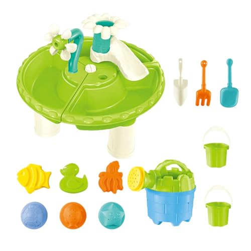 Walopola Sand- und Wassertischspielzeug,Wassertisch für Kinder,13-teiliges Outdoor-Spielzeug für Kleinkinder - Outdoor-Aktivitätstisch, Wasserspielzeug-Zubehör, Kleinkind-Outdoor-Spielzeug, von Walopola