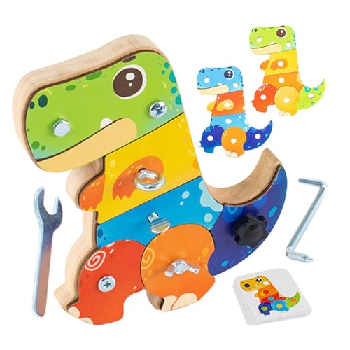 Walopola Schraubenspielzeug für Kinder, Sensorikbrett für Kinder - Schraubenspielzeug aus Holz für Kinder | Pädagogische Cartoon-Sensorspielzeuge, niedliches Sensorbrett für Zuhause, Kindergarten, von Walopola
