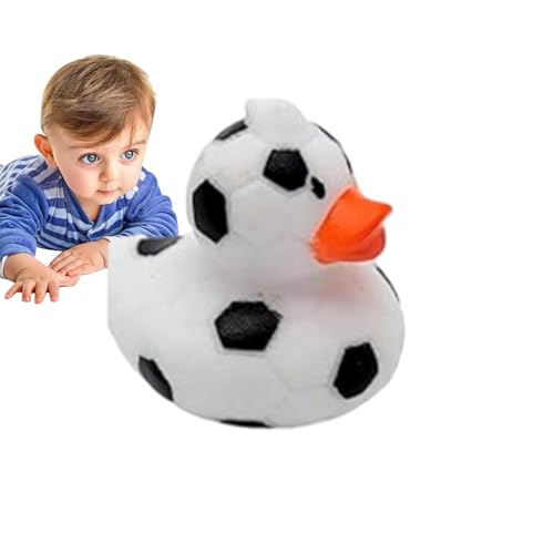 Walopola Weiche Enten-Plüschpuppe, Plüsch-Enten-Stofftier - Gefüllte Ente im Sportball-Design - Bequemes Plüschkissenspielzeug für Weihnachten, Valentinstag, Geburtstage von Walopola