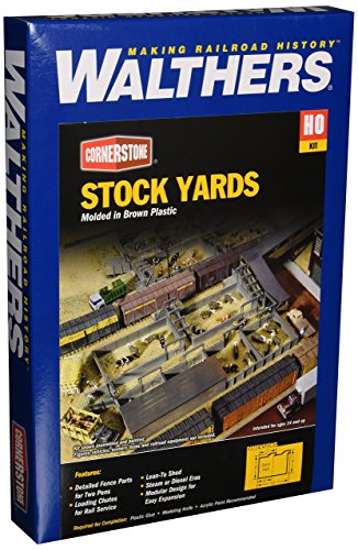 Walthers Cornerstone 933-3047 Series Kit HO Scale Stockyard Modellbau, Hobby, Zusammenbau, detailliert, Mehrfach, One Size von Cornerstone