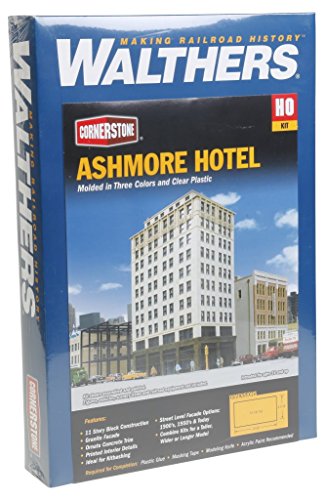 Walthers Cornerstone 933-3764 Walthers, Ashmore Hotel Kit, Mehrfach, 8-5/8 X 4-7/16 X 13-7/8" 21.9 X 11.2 X 35.3cm von Cornerstone