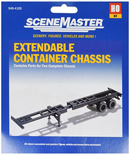 Walthers SceneMaster - Spur H0 Bausatz Container Chassis Set für 40 bis 48 Zoll Container - Modellbahn-Bausatz für Eisenbahn-Enthusiasten von Walthers SceneMaster