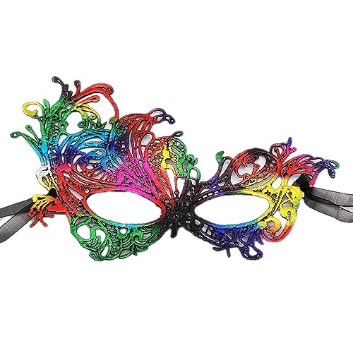 Masquerade Maske,Damen Maske Spitze Maskenmasken Spitze Maske Karneval Dekorationen Masken für Frauen Halloween-Kostüm Abendkleid Tanz Ball Party Cosplay Abschlussball Zubehör,Gemischte Farbe von Wambere