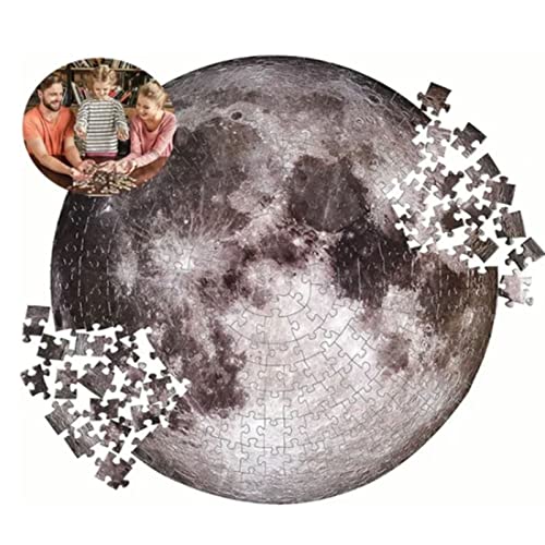 Mond-Puzzle, 1000 Teile, runde Form, verbessert die Koordination, Mondmuster-Puzzle für Erwachsene, Weltraum-Mond von Wamsound