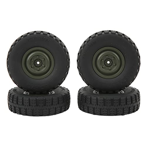 Wamsound Nimok Modell Fernbedienung Reifen Reifen 4 Stück RC Autoräder Professionelle Hochleistungs-Ersatz-RC-Reifen für Unimog Modell P06 RC Auto (Green) von Wamsound