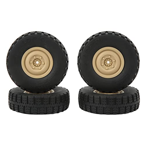 Wamsound Nimok Modell Fernbedienung Reifen Reifen 4 Stück RC Autoräder Professionelle Hochleistungs-Ersatz-RC-Reifen für Unimog Modell P06 RC Auto (Khaki) von Wamsound