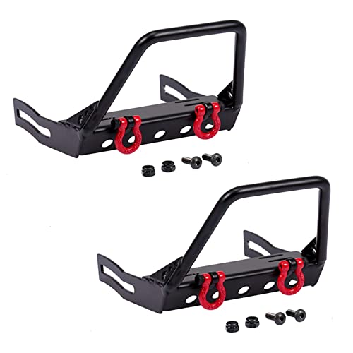 WanShi 2X Metall RC Rock Crawler Auto Front StoßStange für 1/10 RC Crawler Axial SCX10 TRX4 D90 CC01 Upgrade Teile, B. von WanShi