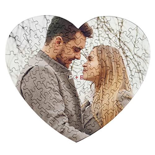 Wanapix | Foto Puzzle Herz| Personalisierte mit Foto und Text | 111 Teiles | Puzzle Selber Gestalten | 31 x 35 cm | Originelles Geschenk zum Valentinstag von Wanapix