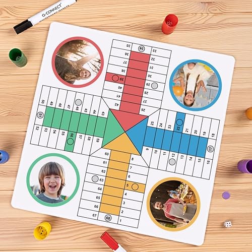 Wanapix | Ludo Spiel Personalisiert Gesellschaftsspiele | Spielesammlung Klassiker | Gesellschaftsspiele Familie von Wanapix