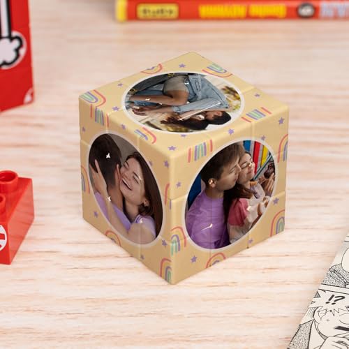 Wanapix | Personalisierter Logikwürfel 3x3 | Drehbares Logikspiel mit den 6 Fotos deiner Wahl | Direkter Druck auf Jede Seite | Klassischer 3x3-Speedcube | Regenbogendesign Wanapix | Personalisierter Logikwürfel 3x3 | Drehbares Logikspiel mit den 6 Fotos deiner Wahl | Direkter Druck auf Jede Seite | Klassischer 3x3-Speedcube | Regenbogendesign von Wanapix
