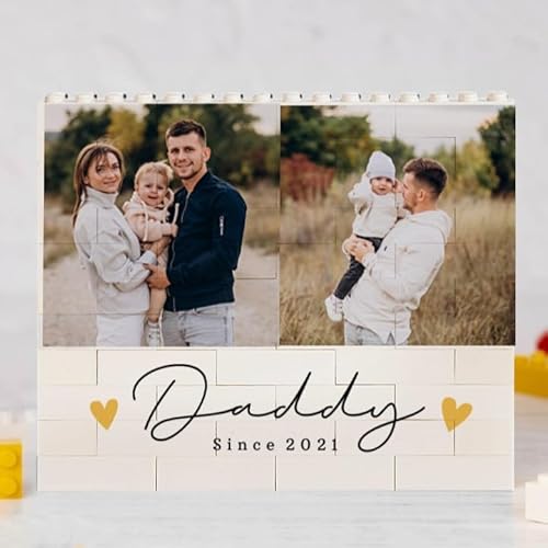 Wanapix | Personalisiertes Klötzchenpuzzle | Kompatibel mit Anderen Steinen | Vatertagsgeschenk | Originelles Geschenk | 49 Teile | 13x11cm | Daddy von Wanapix