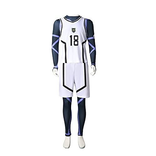 Wandamaga Isagi Yoichi Chigiri Hyoma Cosplay-Kostüm für Erwachsene, blaues Schloss, für Herren, Outfit (XXL) von Wandamaga