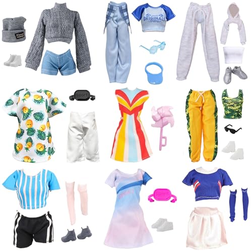 28 Stück Puppen Kleidung und Zubehör , Enthält 5 Sportsets, 2 Freizeit-Sets, 1 Fußball-Set, 10 Schuhe, 8 Accessoires Zufälliger Stil für 11.5 Zoll Mädchen Puppen 28 Stück Puppen Kleidung und Zubehör , Enthält 5 Sportsets, 2 Freizeit-Sets, 1 Fußball-Set, 10 Schuhe, 8 Accessoires Zufälliger Stil für 11.5 Zoll Mädchen Puppen von WanderGo