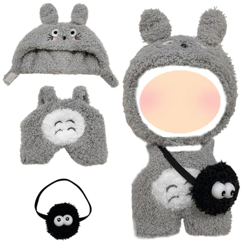 3 Stück Puppenkleidung Set für 17cm Puppe, Plüschpuppe Kleidung Weiches Plüsch Outfit mit Mütze, Latzhose, Umhängetasche, DIY Puppenzubehör für Mädchen Jungen (Ohne Puppe) 3 Stück Puppenkleidung Set für 17cm Puppe, Plüschpuppe Kleidung Weiches Plüsch Outfit mit Mütze, Latzhose, Umhängetasche, DIY Puppenzubehör für Mädchen Jungen (Ohne Puppe) von WanderGo