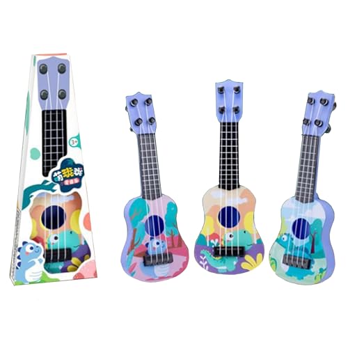 Kinder-Ukulele, 25,2 cm, 1 x Mini-Kindergitarre, 4 verstellbare Saiten, Kleinkindgitarre für Kinder ab 3 Jahren, Anfänger, Jungen, Mädchen, Geschenk, musikalische Erleuchtung von WanderGo