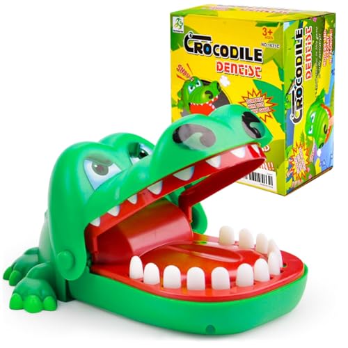 WanderGo Croco Doc Spiel, Krokodil Spiel, Klein Kroko Doc Spiel, Krokodil Spiel ZäHne für Lustiges Interaktives Spielzeug, Kinder Action-Geschicklichkeitsspiel, Partygeschenke, 15.5x13cm von WanderGo