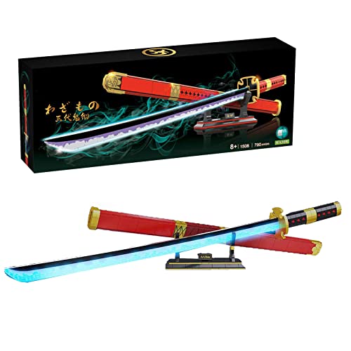 WangSiwe Lich King Frostmourne Samurai-Schwert Modellbausteine, 2349 Teile Bausatz Klemme Anime Black Ninja Mit Scheide, Kompatibel Mit (G)/K von WangSiwe