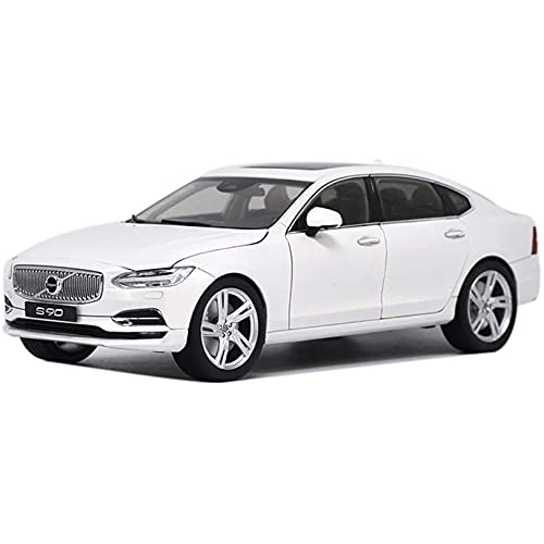 WangXLDD Druckguss-Fahrzeuge 1:18 Druckguss-Auto, kompatibel mit Volvo S90, Luxusauto-Simulationslegierungs-Automodell zum Sammeln von Jungengeschenken (White) von WangXLDD