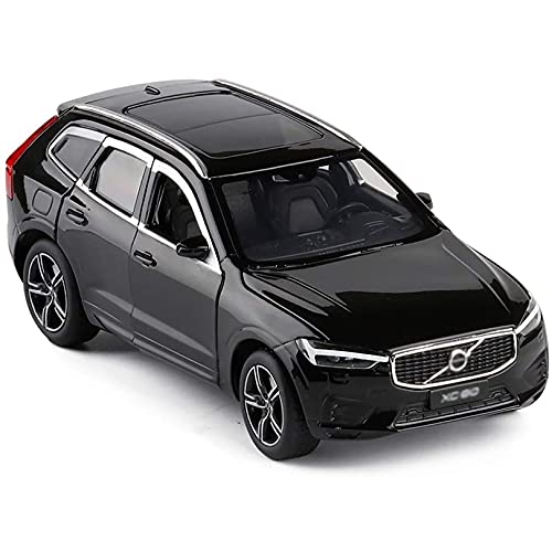 WangXLDD Druckguss-Fahrzeuge 1:32 Druckguss-Auto, kompatibel mit Volvo XC90, Simulation, Legierung, Modellauto, SUV, Modellauto, Ornament, Junge, Spielzeugfahrzeug (Black) von WangXLDD