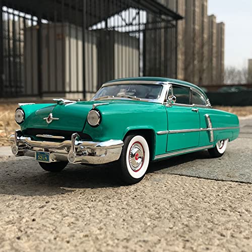 WangXLDD Druckguss- und Spielzeugfahrzeuge im Maßstab 1:18 Automodell, kompatibel mit Lincoln Capri 1952, Coupé, Oldtimer-Automodell, Simulation, Legierungsautomodell (Green) von WangXLDD