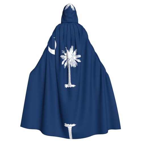 Kapuzenumhang mit South Carolina-Flagge, für Damen und Herren, Halloween-Kostüm, Maskerade, Cosplay, Kostüm, Weihnachten, Party, Robe von WapNo