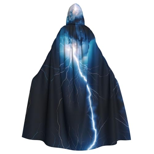 Lightning Kapuzenumhang für Damen und Herren, Halloween-Kostüm, Maskerade, Cosplay, Kostüm, Weihnachten, Party, Robe von WapNo