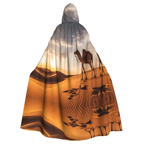 Lone Camel Umhang mit Kapuze für Erwachsene für Damen und Herren, Halloween-Kostüm, Maskerade, Cosplay, Kostüm, Weihnachten, Party, Robe von WapNo