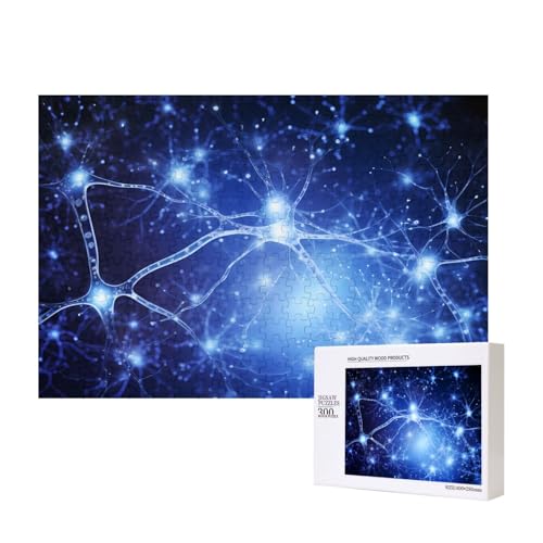 Neuronenzellen-Puzzles für Erwachsene, 300 Teile, Holzpuzzle für Familie, Freunde, Heimdekoration, Wandkunst, 39 x 27 cm von WapNo