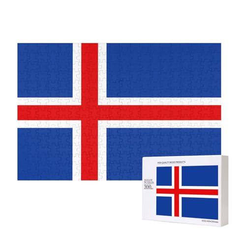 Puzzle mit Flagge Islands für Erwachsene, 300 Teile, Holzpuzzle für Familie, Freunde, Heimdekoration, Wandkunst, 15,7 x 27,9 cm Puzzle mit Flagge Islands für Erwachsene, 300 Teile, Holzpuzzle für Familie, Freunde, Heimdekoration, Wandkunst, 15,7 x 27,9 cm von WapNo