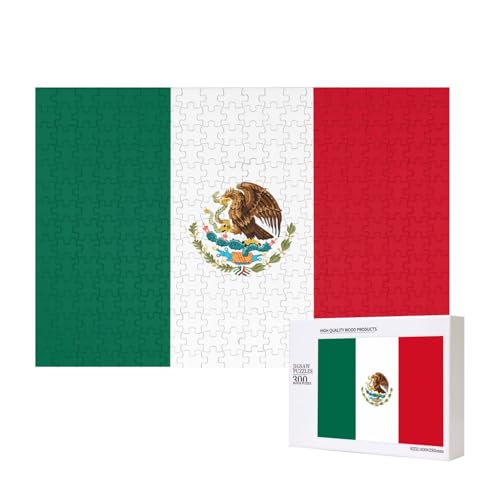 Puzzle mit Flagge von Mexiko, für Erwachsene, 300 Teile, Holzpuzzle für Familie, Freunde, Heimdekoration, Wandkunst, 15,7 x 27,9 cm Puzzle mit Flagge von Mexiko, für Erwachsene, 300 Teile, Holzpuzzle für Familie, Freunde, Heimdekoration, Wandkunst, 15,7 x 27,9 cm von WapNo