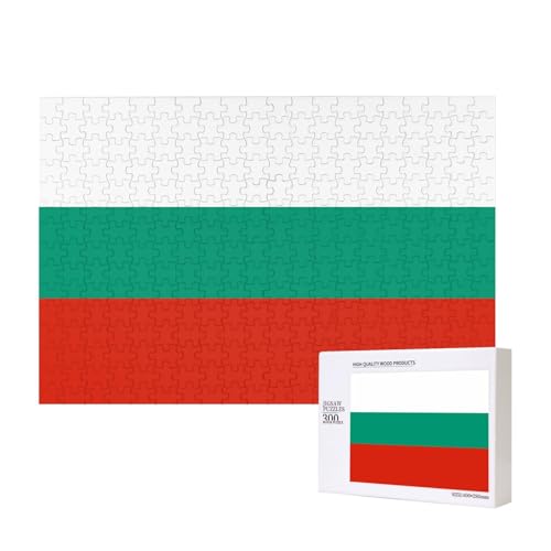 Puzzle mit bulgarischer Flagge, 300 Teile, Holzpuzzle für Familie, Freunde, Heimdekoration, Wandkunst, 300 Stück von WapNo