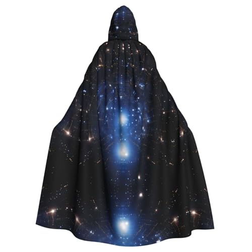 Sternenhimmel-Umhang mit Kapuze für Erwachsene für Damen und Herren, Halloween-Kostüm, Maskerade, Cosplay, Kostüm, Weihnachten, Party, Robe von WapNo