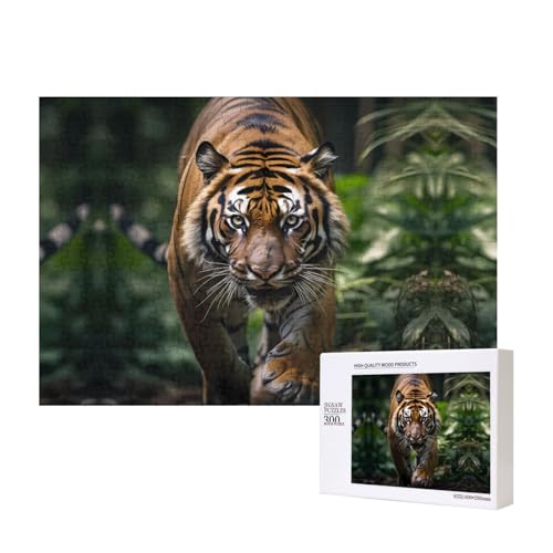 Tiger-Puzzles für Erwachsene, 300 Teile, Holzpuzzle für Familie, Freunde, Heimdekoration, Wandkunst, 39 x 27 cm von WapNo