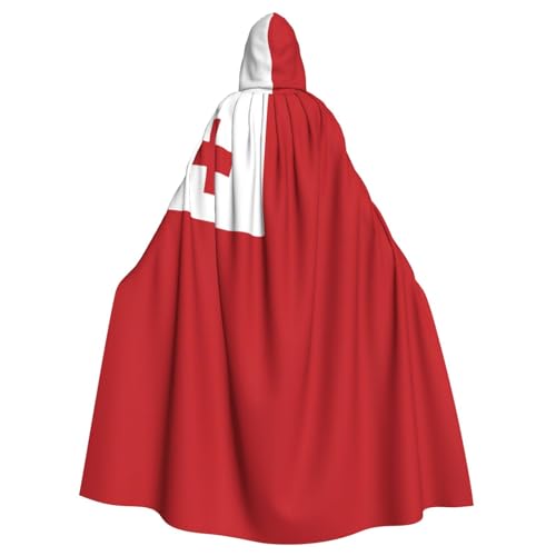 Tonga-Flagge, Umhang mit Kapuze, für Damen und Herren, Halloween-Kostüm, Maskerade, Cosplay, Kostüm, Weihnachten, Party, Robe von WapNo