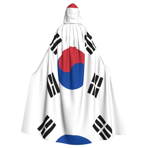 Umhang mit Kapuze für Erwachsene, Motiv: Flagge der Republik Korea, für Damen und Herren, Halloween-Kostüm, Maskerade, Cosplay, Kostüm, Weihnachten, Party, Robe von WapNo
