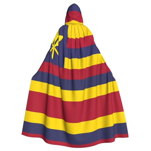 Umhang mit Kapuze für Erwachsene, Motiv: Flagge des Königreichs von Hawaii, für Damen und Herren, Halloween-Kostüm, Maskerade, Cosplay, Kostüm, Weihnachten, Party, Robe von WapNo